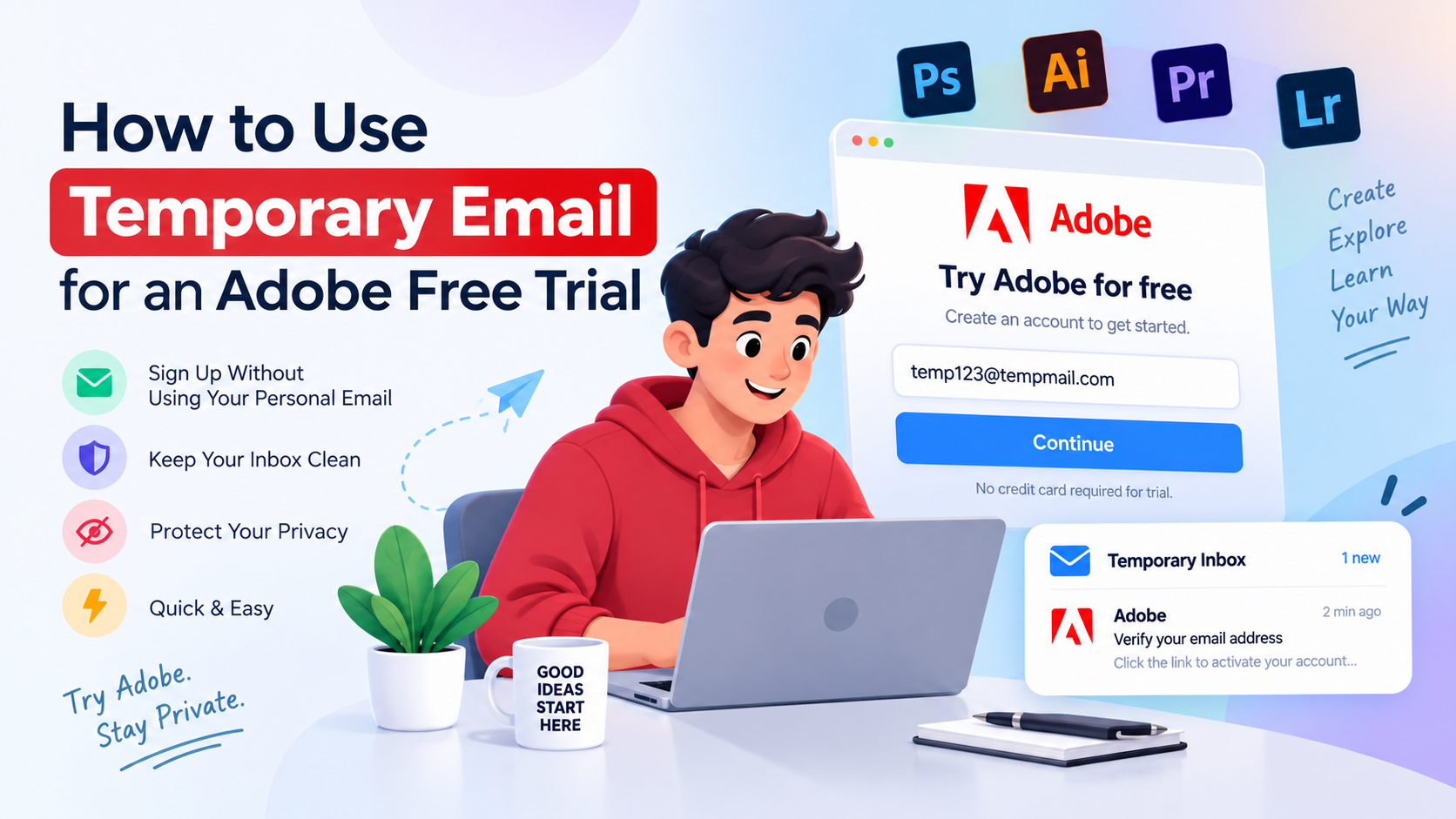How to Use Temporary Email for an Adobe Free Trial