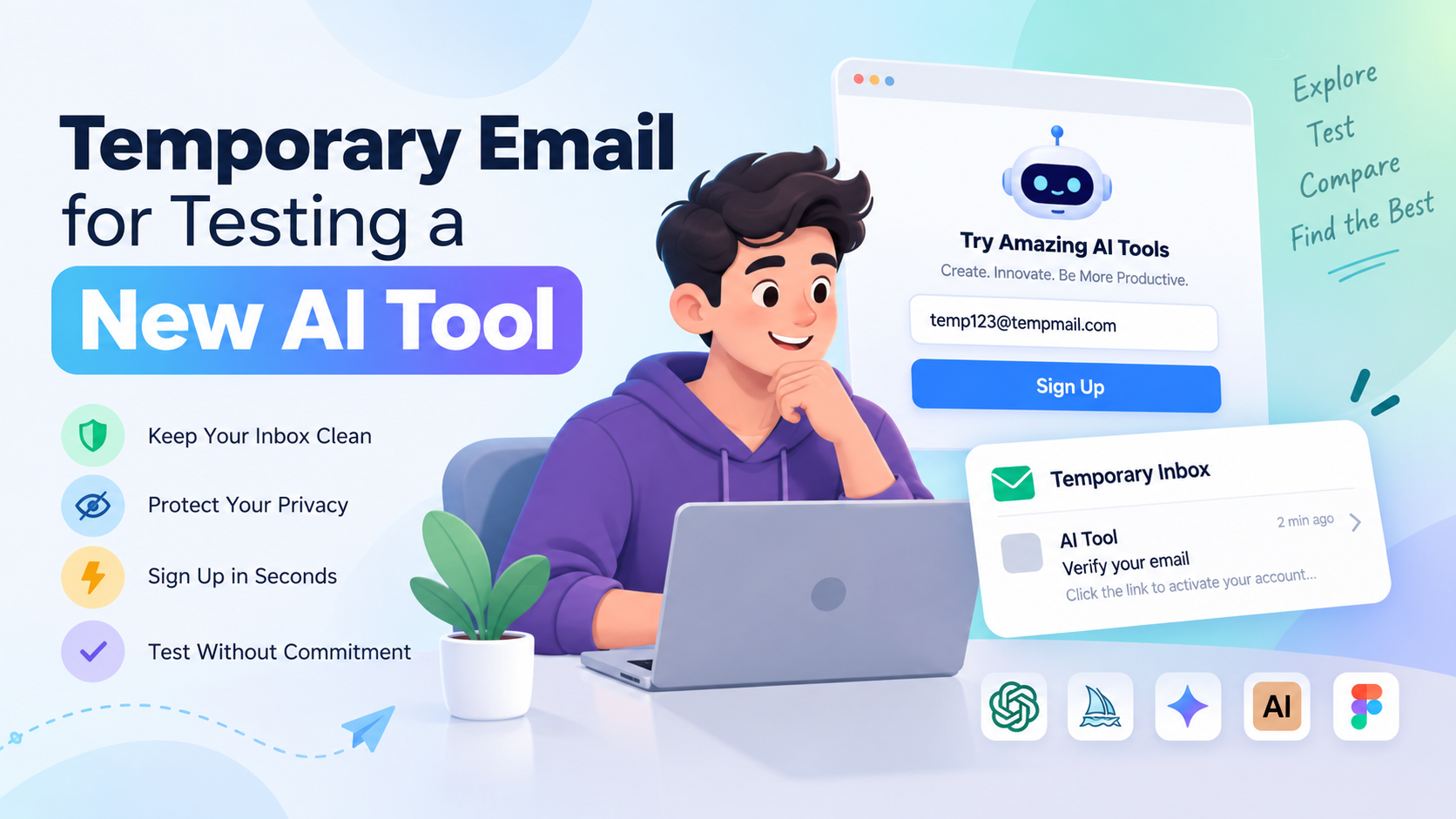 Temporary Email for Testing a New AI Tool